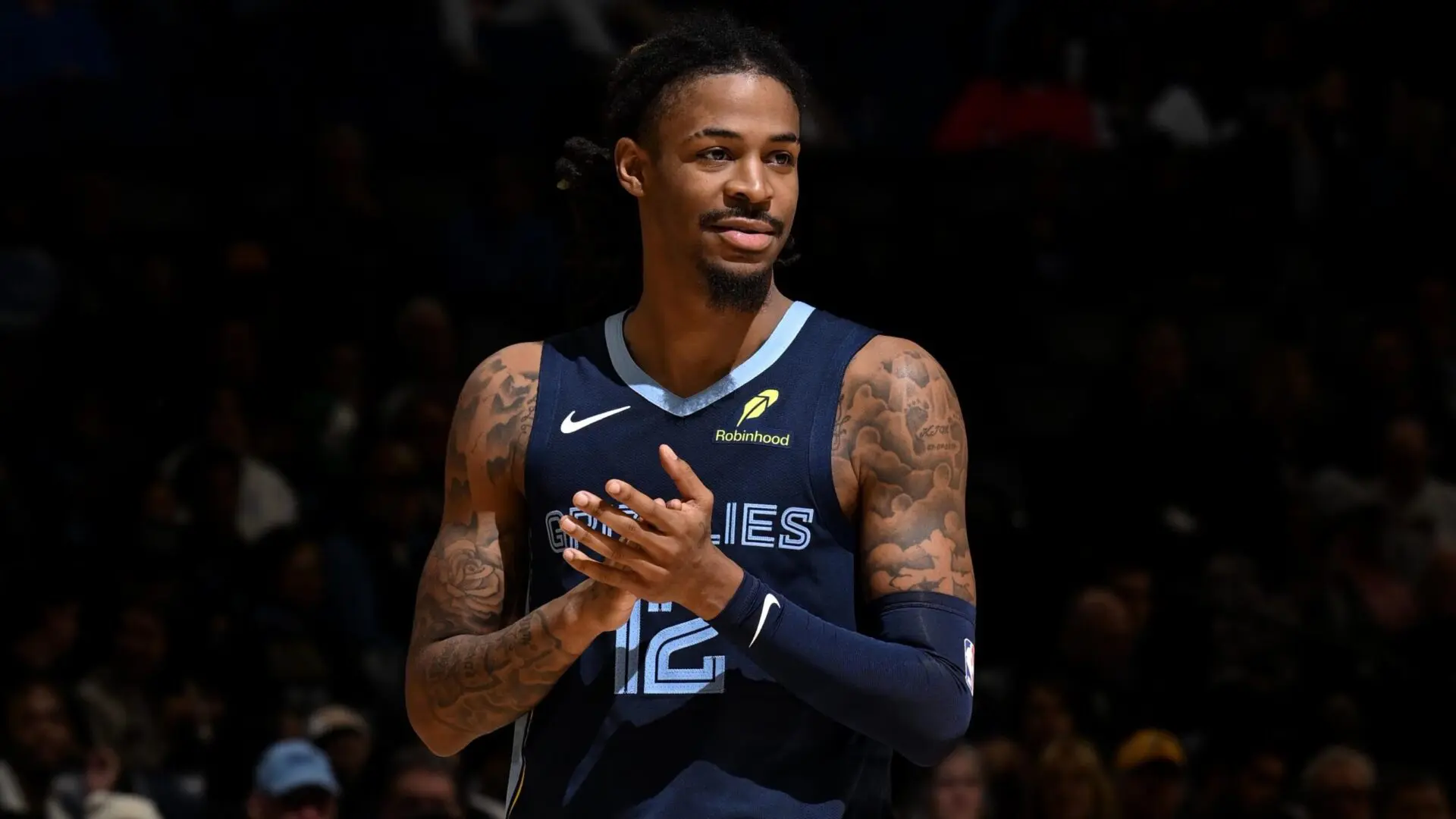 Ja Morant en un juego de los Memphis Grizzlies.