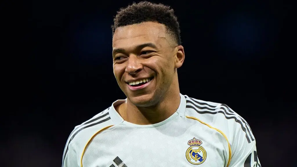 Kylian Mbappé en un partido del Real Madrid.