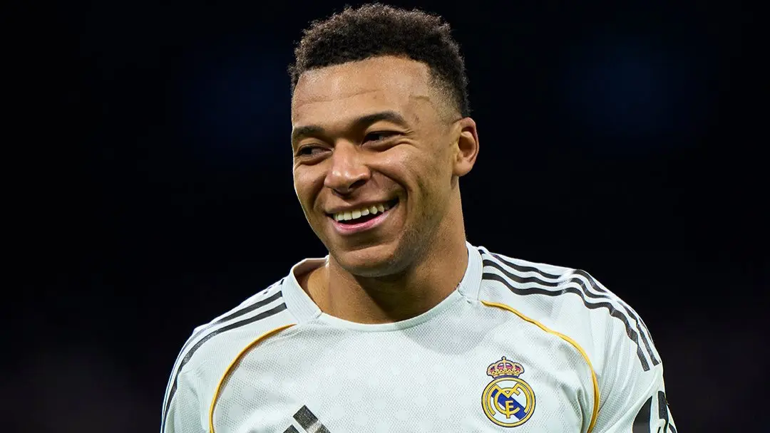 Kylian Mbappé en un partido del Real Madrid.
