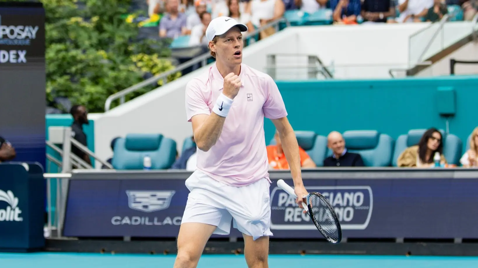 Jannik Sinner en el Abierto de Miami.
