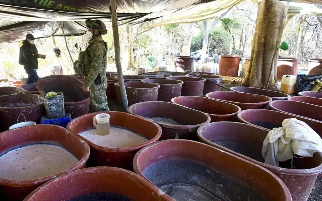 En el estado de Sinaloa desmantelan laboratorio de narcotráfico
