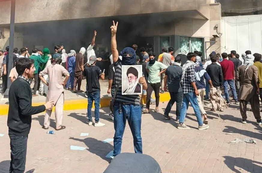 Manifestantes en calle de Pakistán.