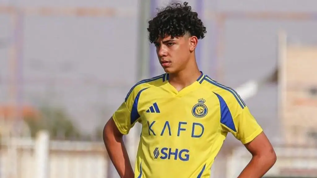 Cristiano Ronaldo Jr. en un partido del Al Nassr.