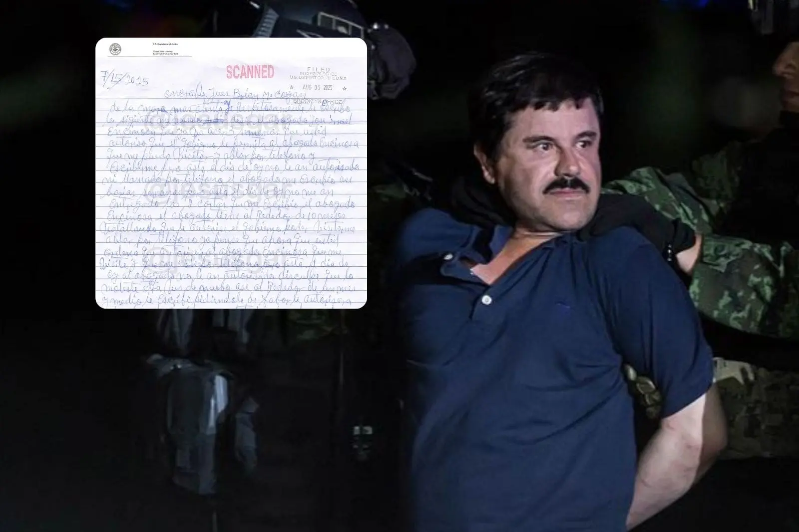 El Chapo Guzmán solicitó a juez estadunidense mayor respeto en la cárcel donde está arrestado
