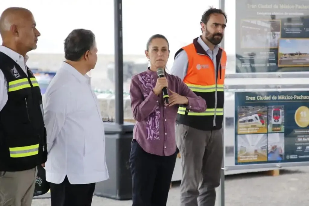 Tren México-Pachuca alcanza 30% de avance tras supervisión de Claudia Sheinbaum