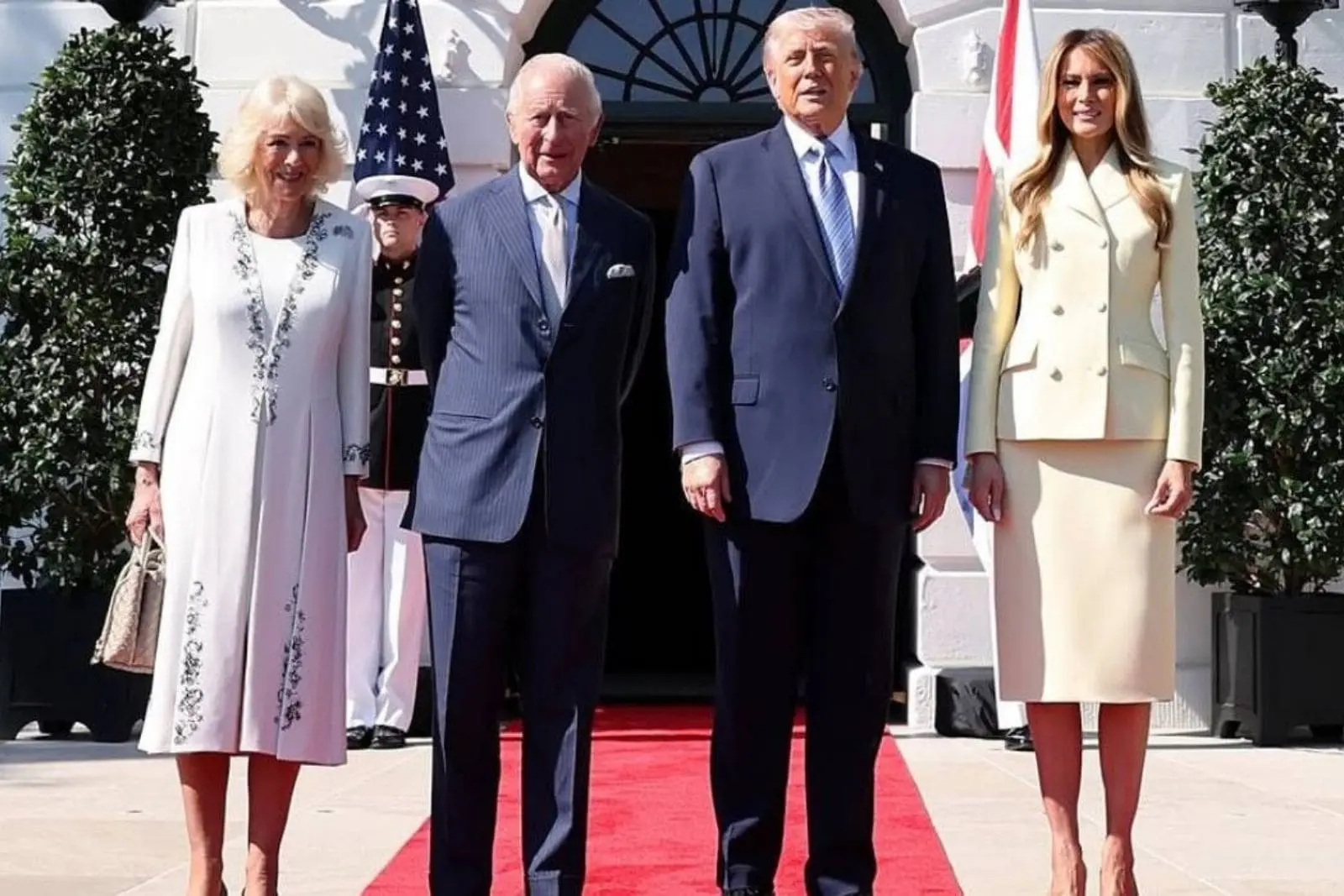 Donald Trump recibió en la Casa Blanca a Carlos III, Rey del Reino Unido