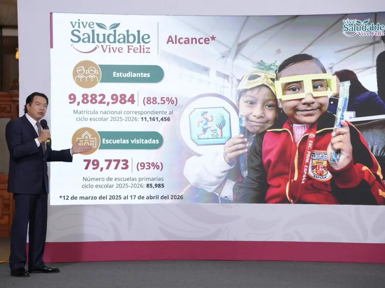 Cerca de 10 millones de niñas y niños, valorados por programa de Vive saludable, vive feliz