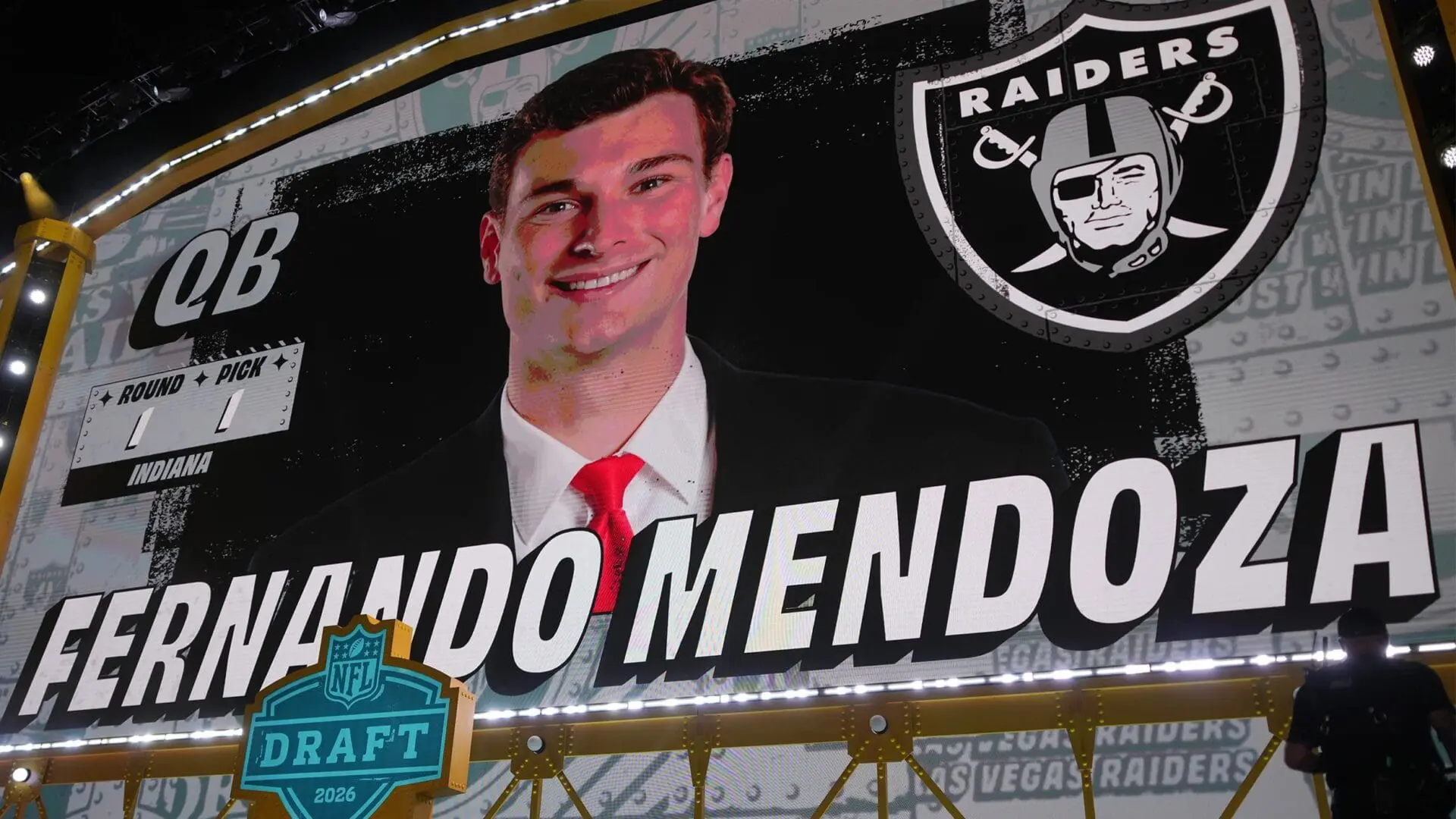Fernando Mendoza es reclutado por los Raiders con el primer pick del NFL Draft 2026