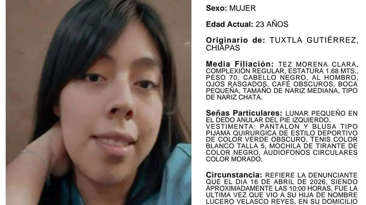 Se reportan seis personas desaparecidas en Tuxtla Gutiérrez y Chiapa de Corzo