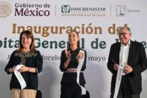 Sheinbaum presume 80% de abasto de medicamentos durante inauguración de Hospital General en Morelos