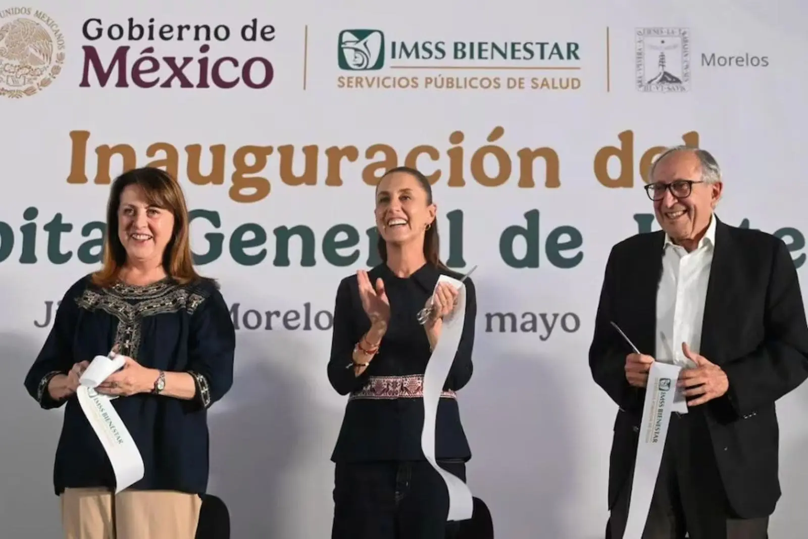 Sheinbaum presume 80% de abasto de medicamentos durante inauguración de Hospital General en Morelos