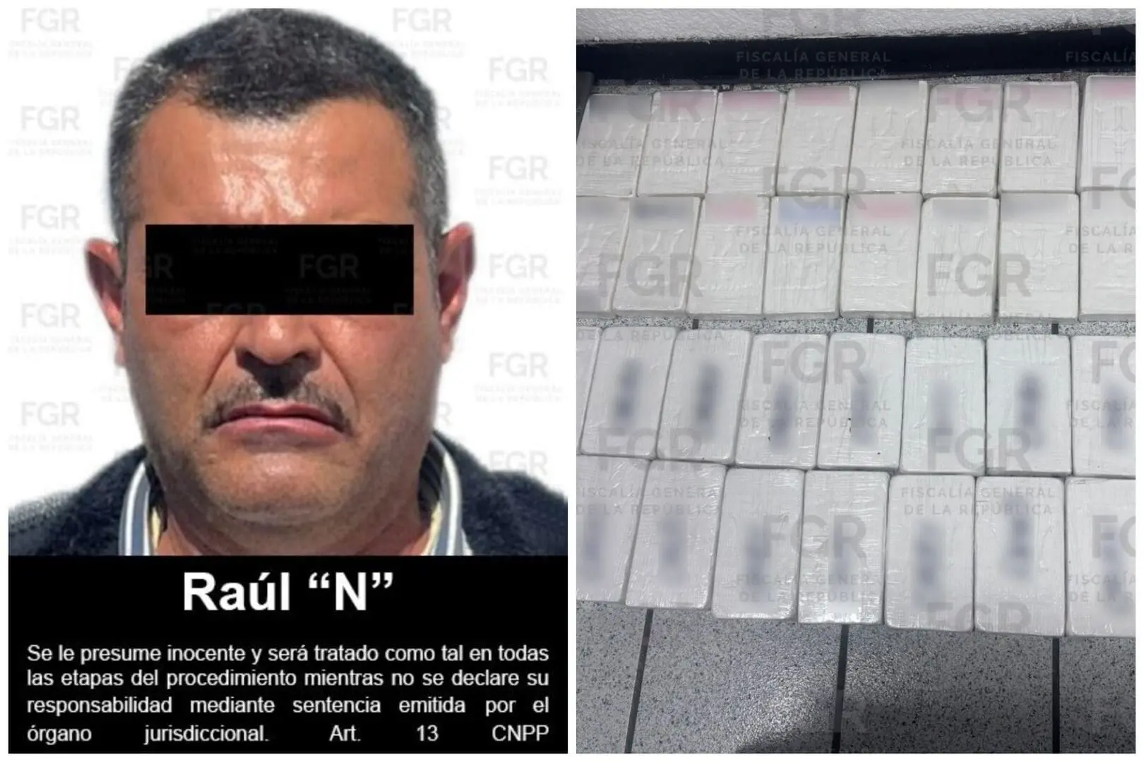 Mugshot and seized drug packages