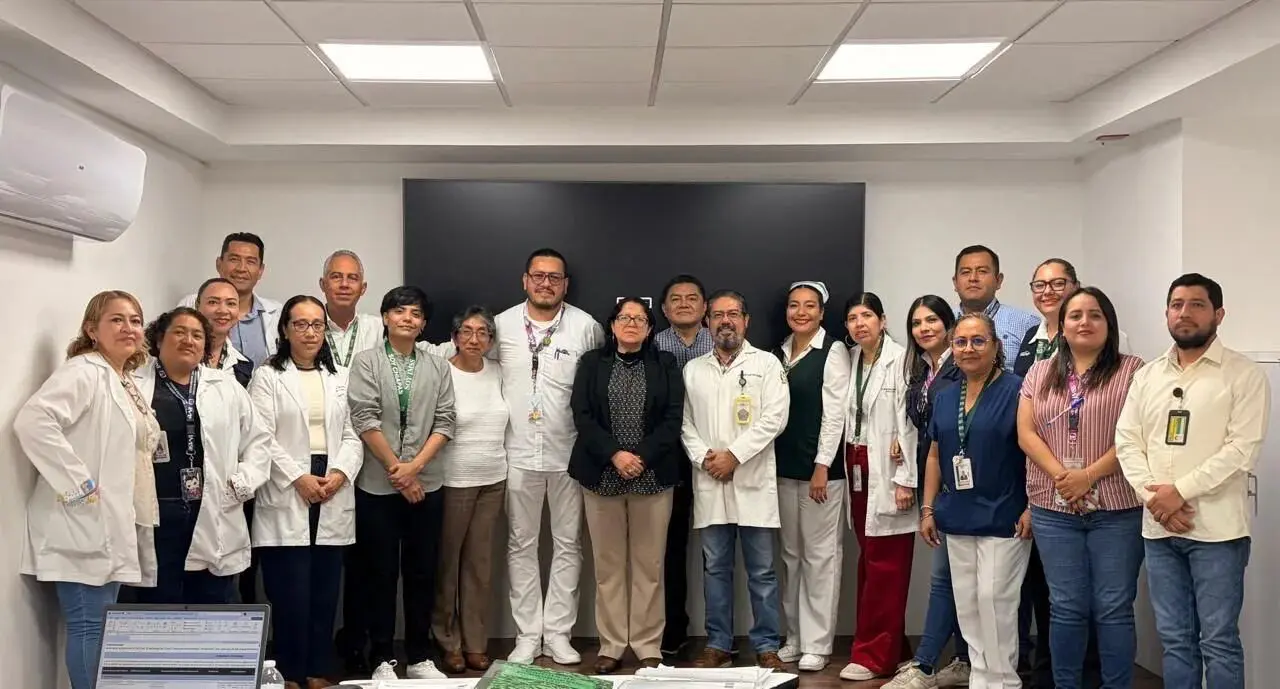 Medical team posing in conference room