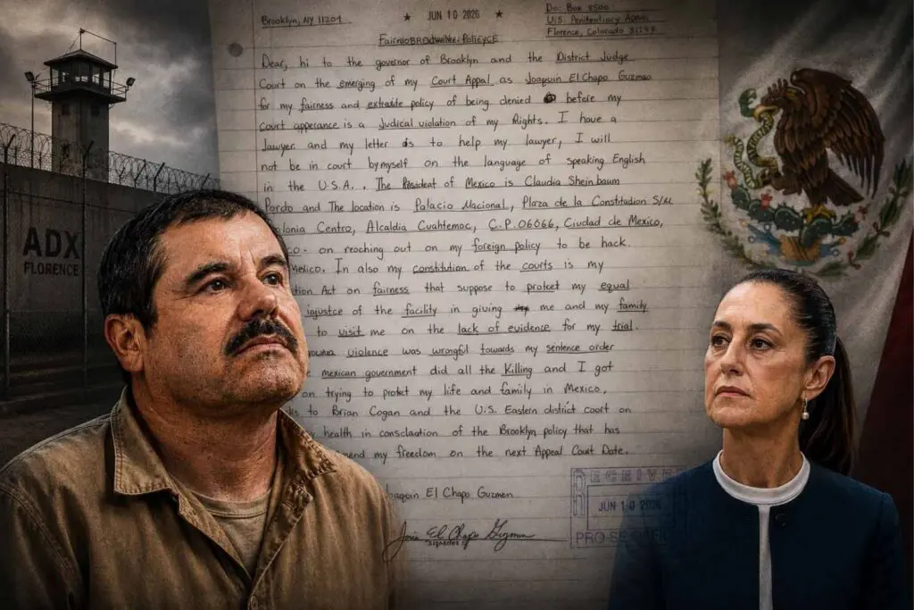 "El Chapo" insiste en volver a México y pide a Corte de EU contactar a Claudia Sheinbaum en nueva carta