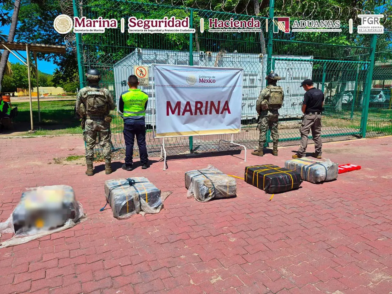 Aseguran 270 kilos de cocaína durante operativo en puerto de Manzanillo
