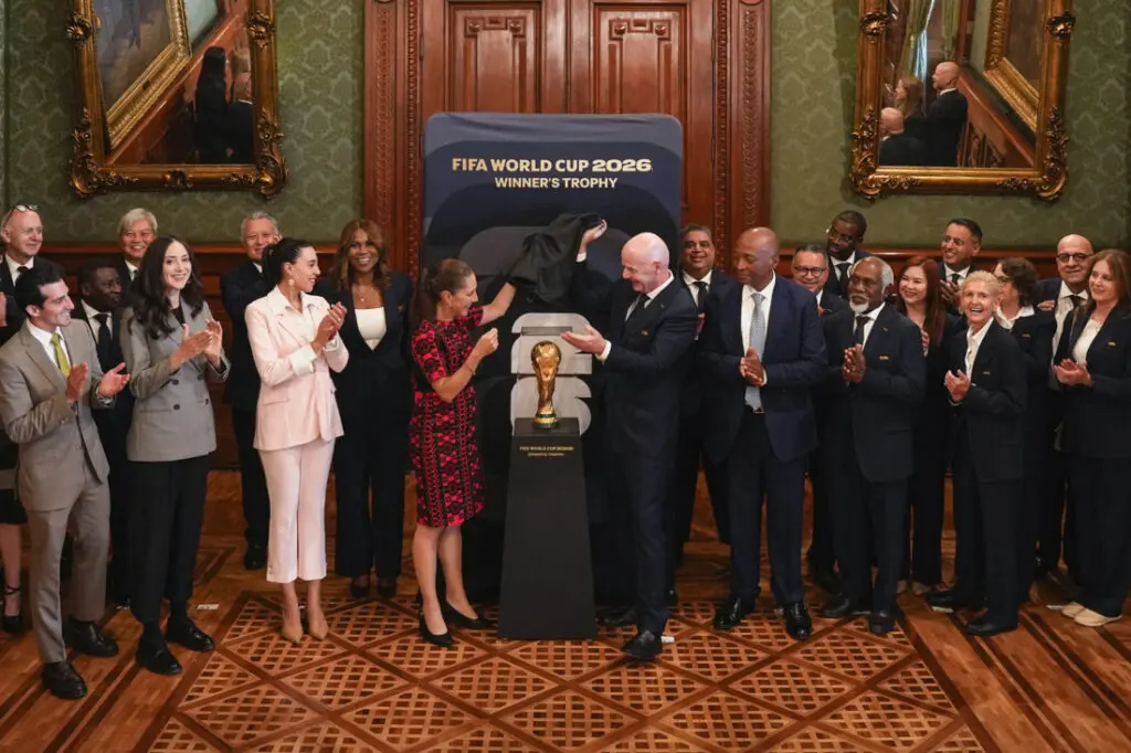 Group unveiling FIFA World Cup 2026 trophy