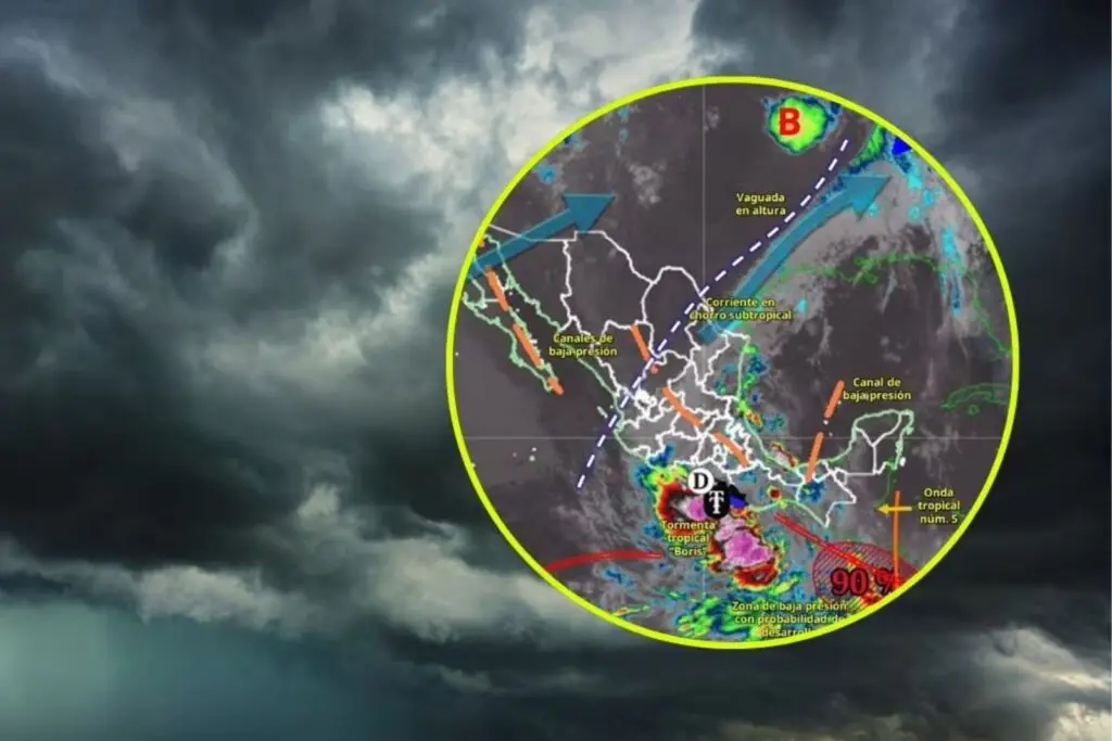 Activan alerta roja en Guerrero y Oaxaca por la tormenta tropical 'Boris'