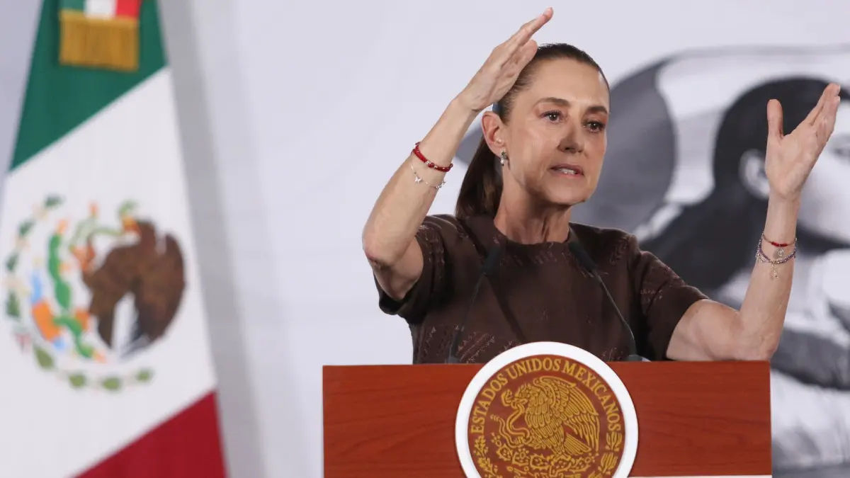 Emphatic speech with raised hands