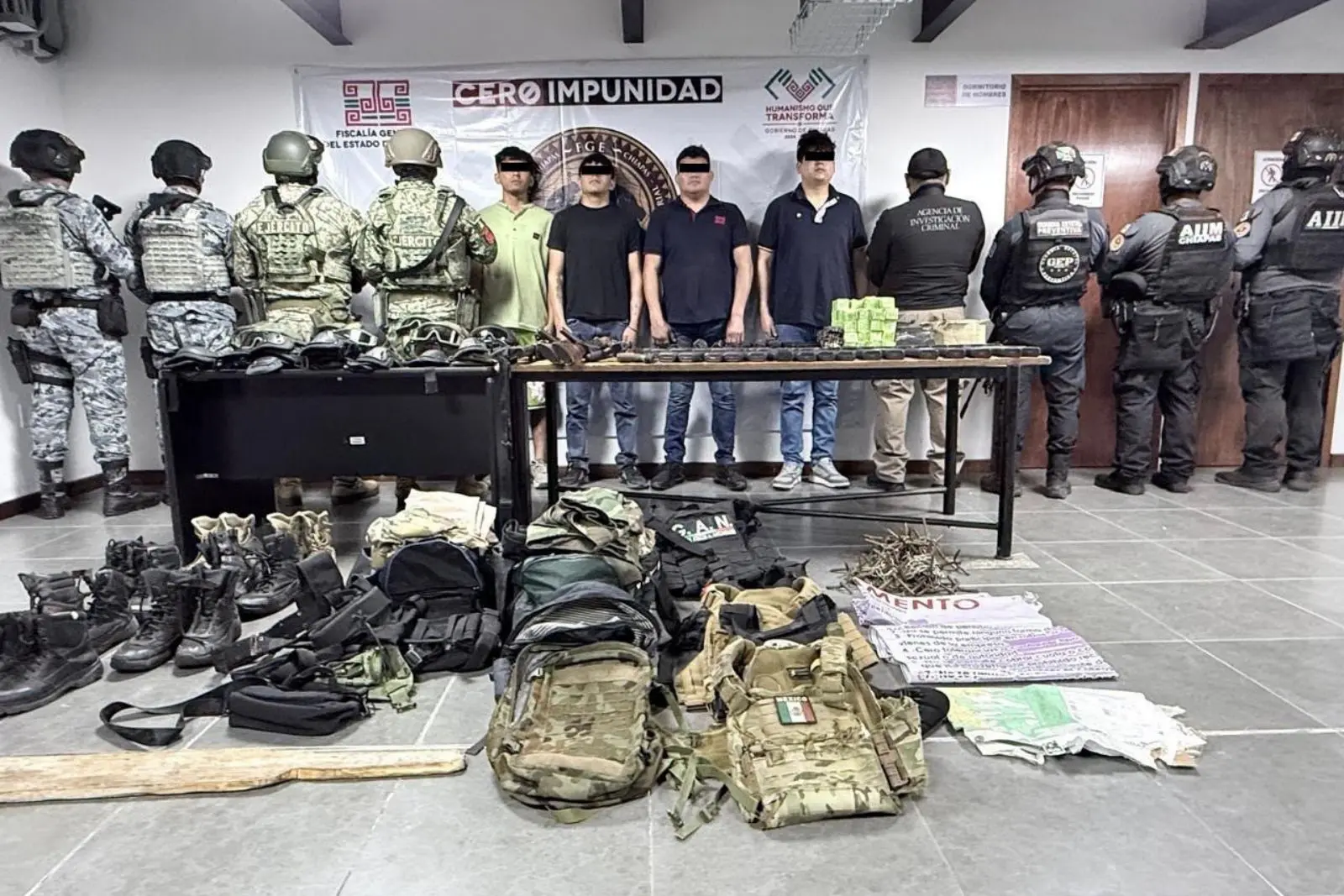 Caen 9 presuntos integrantes del Cártel de Sinaloa por multihomicidio en Chiapas