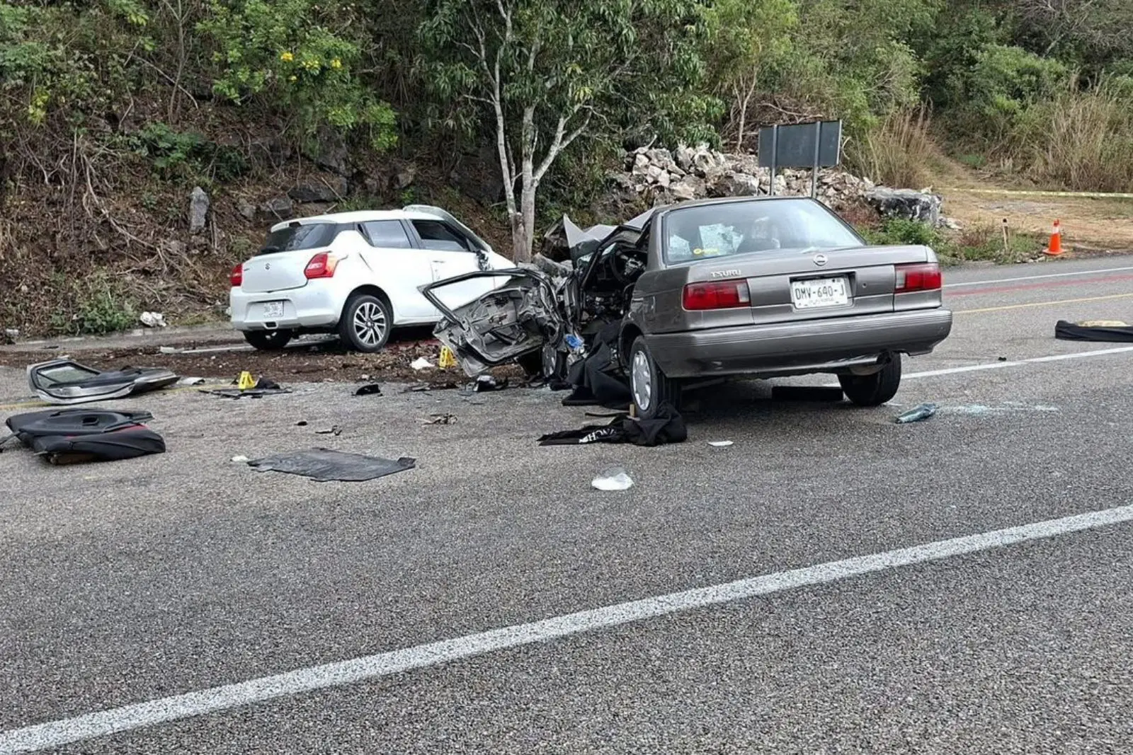 Un muerto y dos mujeres lesionadas deja aparatoso choque en la vía Tuxtla Gutiérrez–San Cristóbal de Las Casas