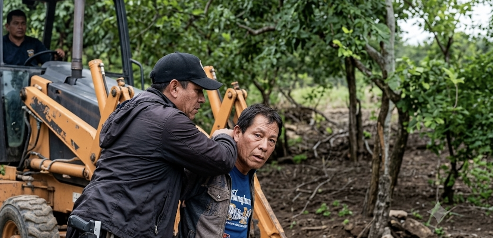 Desalojo de familias tének durante operativo en el predio La Peña, en Tampamolón Corona, San Luis Potosí