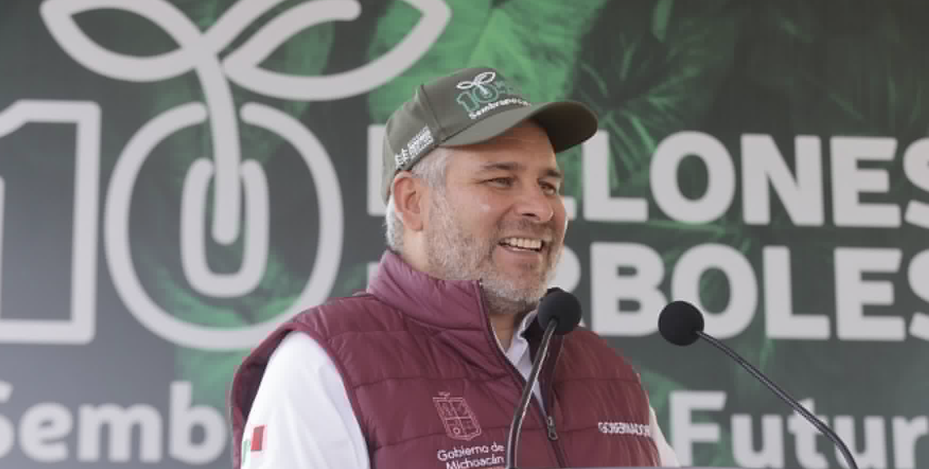 Foto: Archivo. El gobernador Alfredo Ramírez Bedolla participa en un evento de reforestación. Imagen ilustrativa.