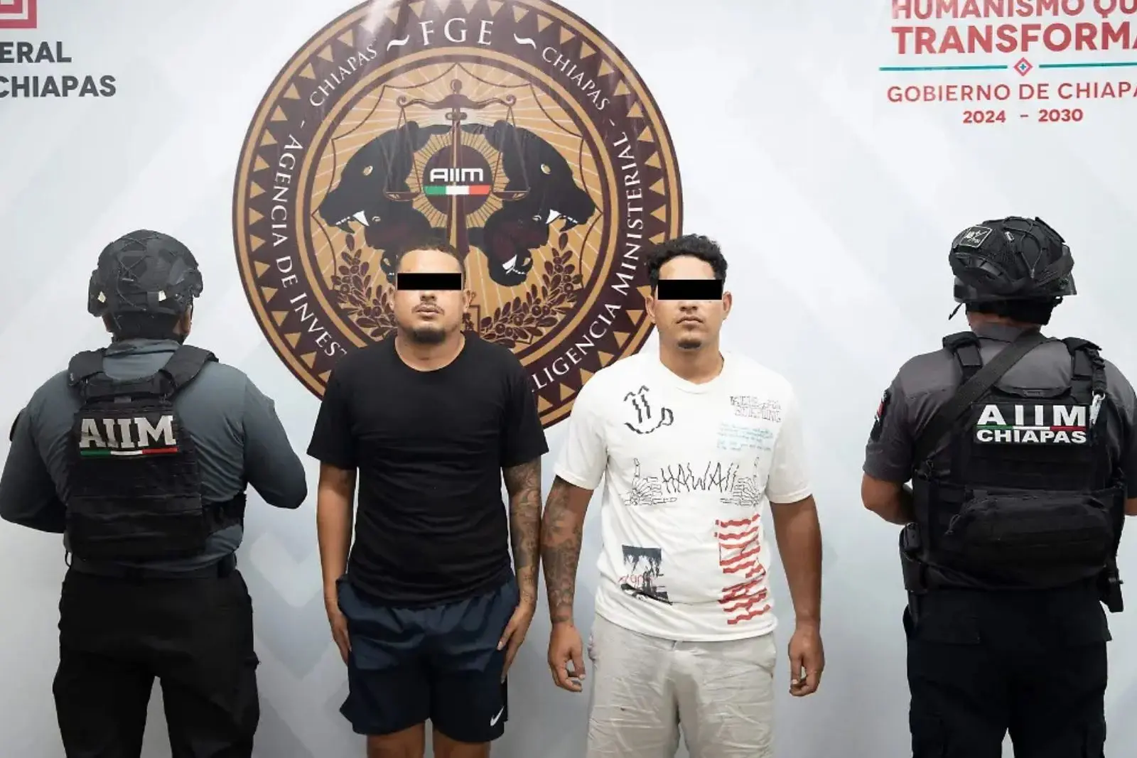 Fiscalía de Chiapas captura a seis presuntos responsables de dos homicidios en Tuxtla