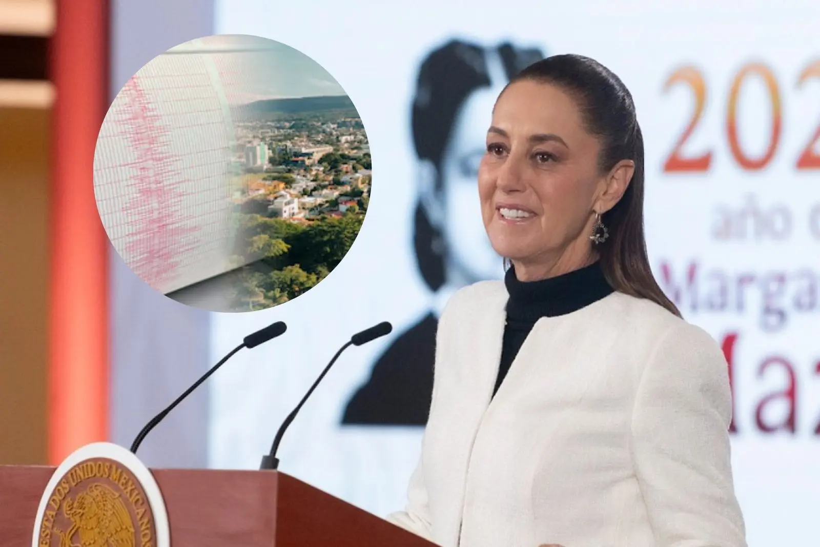 Presidenta de México reacciona al sismo de 7.4 suscitado en Chiapas