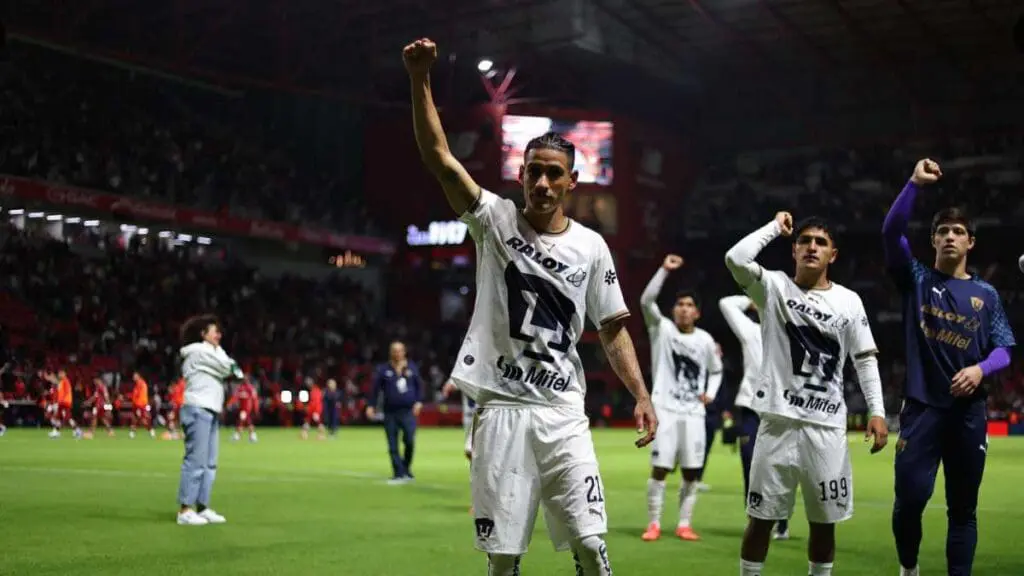 Foto: Liga BBVA MX Pumas consiguió una victoria clave en el estadio Nemesio Diez tras remontar ante Toluca y sumar sus primeros puntos del Apertura 2026.