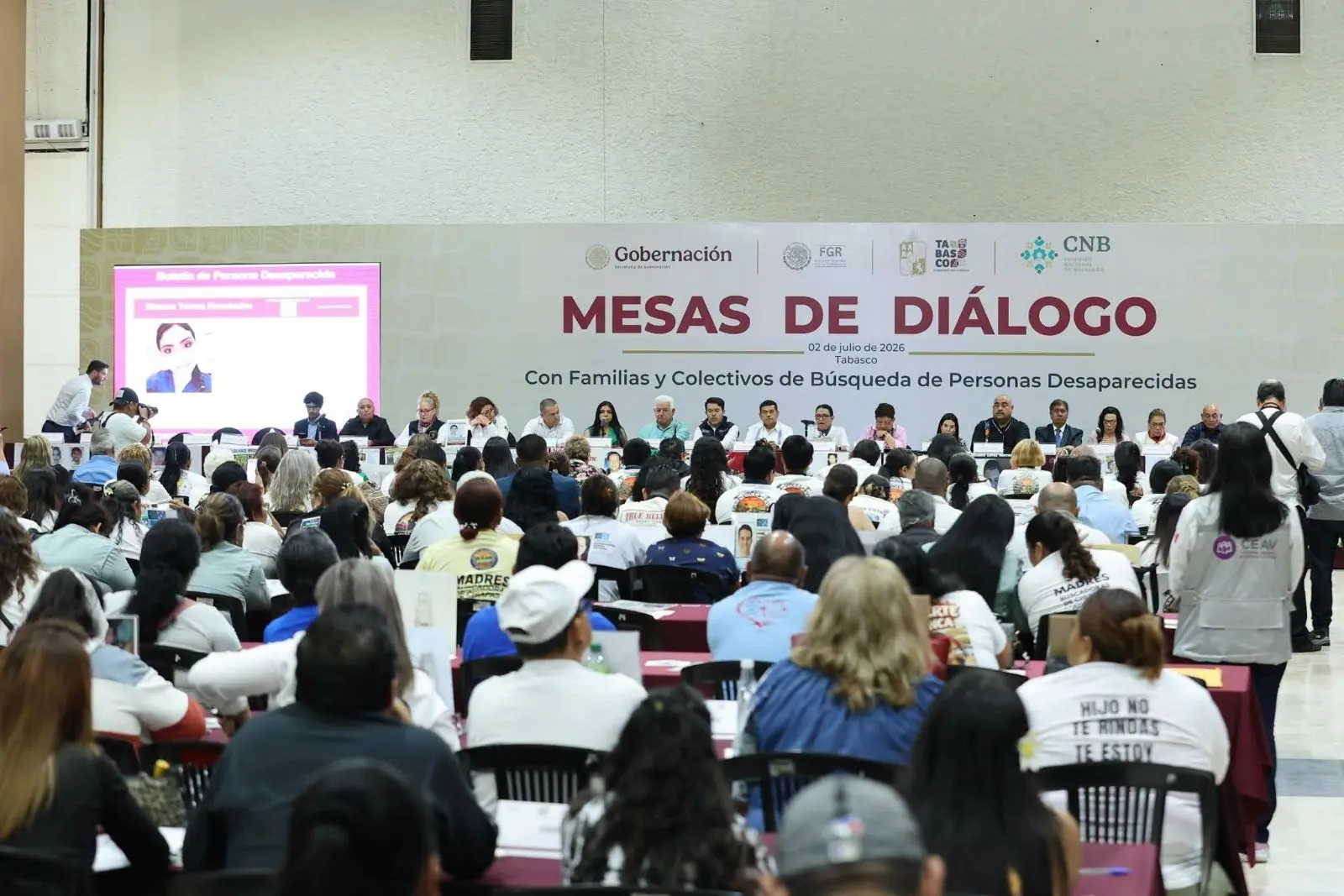Segob y FGR se reúnen con 56 colectivos de búsqueda en Tabasco; buscan fortalecer diálogo