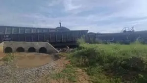 Operativo por descarrilamiento de tren en Sonora.