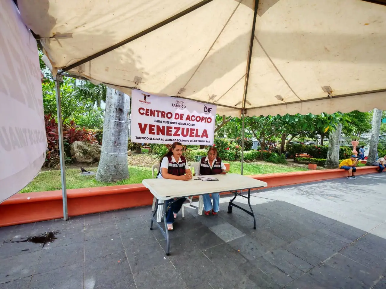 Centro de acopio para ayuda humanitaria en Tampico