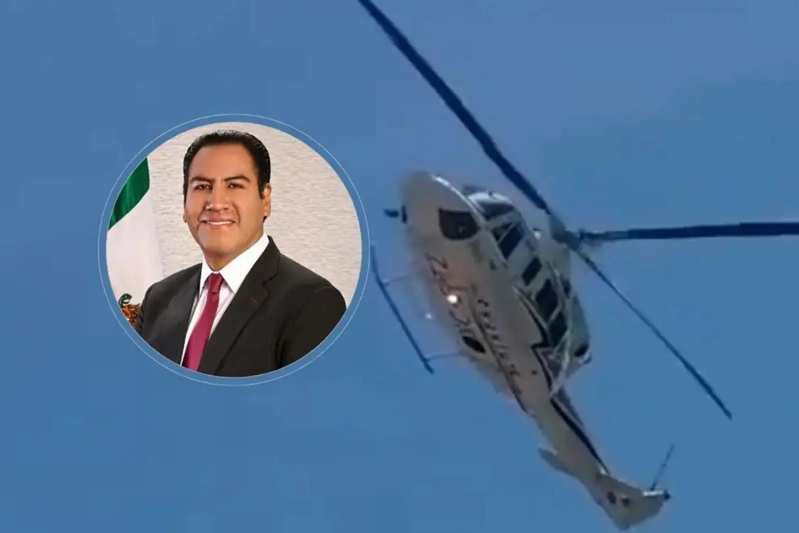 Helicóptero de Eduardo Ramírez aterriza de emergencia en Pantepec; gobernador resulta ileso