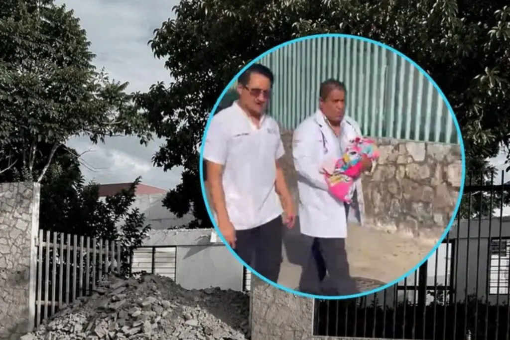 Rescatan a bebé abandonado entre escombros junto al Hospital General de Palenque
