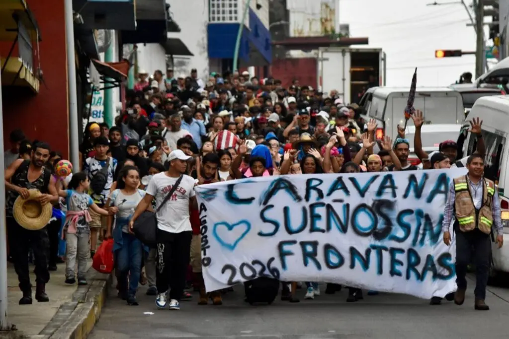 "Sueños sin Fronteras" sale de Tapachula: 700 migrantes emprenden camino hacia CDMX