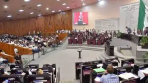 Imagen del Congreso de Veracruz durante la sesión en la que se analiza el desafuero de los alcaldes de Ixhuatlán del Sureste y Úrsulo Galván.