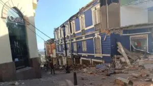 Autoridades evalúan los daños y reportan personas heridas en Quibdó tras el sismo de magnitud 7.4 registrado este lunes. Foto: redes sociales
