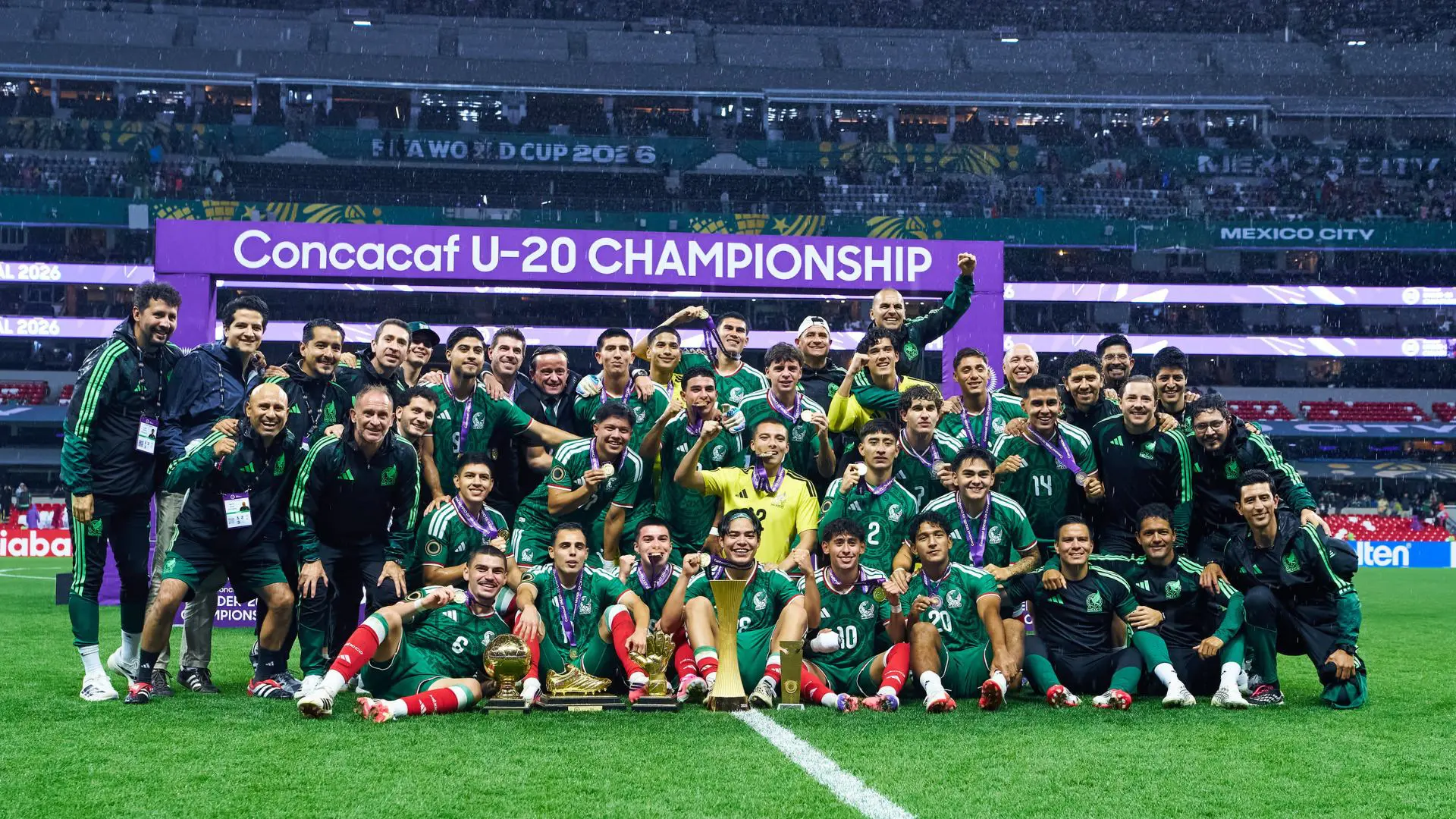 México derrotó 2-0 a Estados Unidos en la final Sub-20 de Concacaf disputada en el Estadio Azteca. Foto: Concacaf
