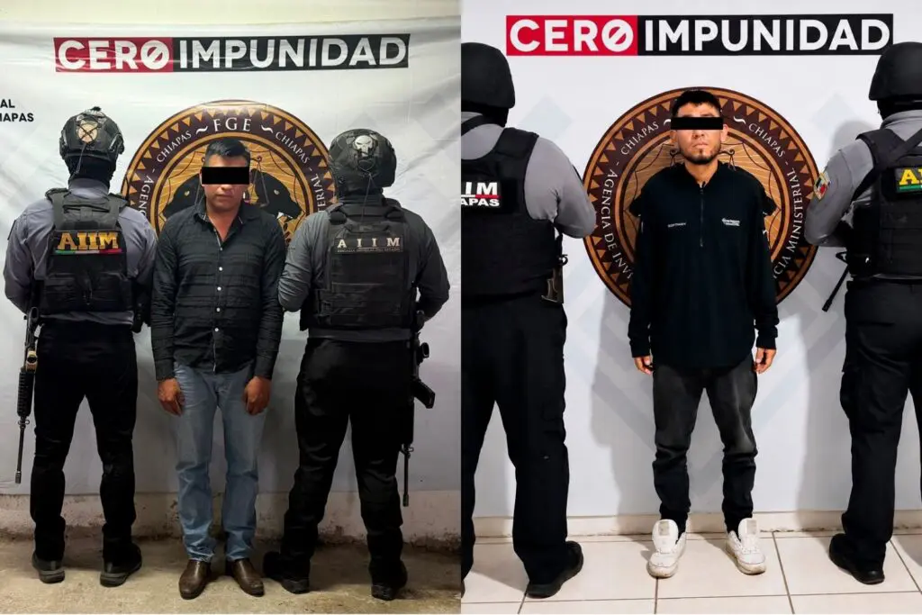 Detienen a dos presuntos feminicidas en Chiapas; Fiscalía anuncia refuerzo con 100 agentes de investigación