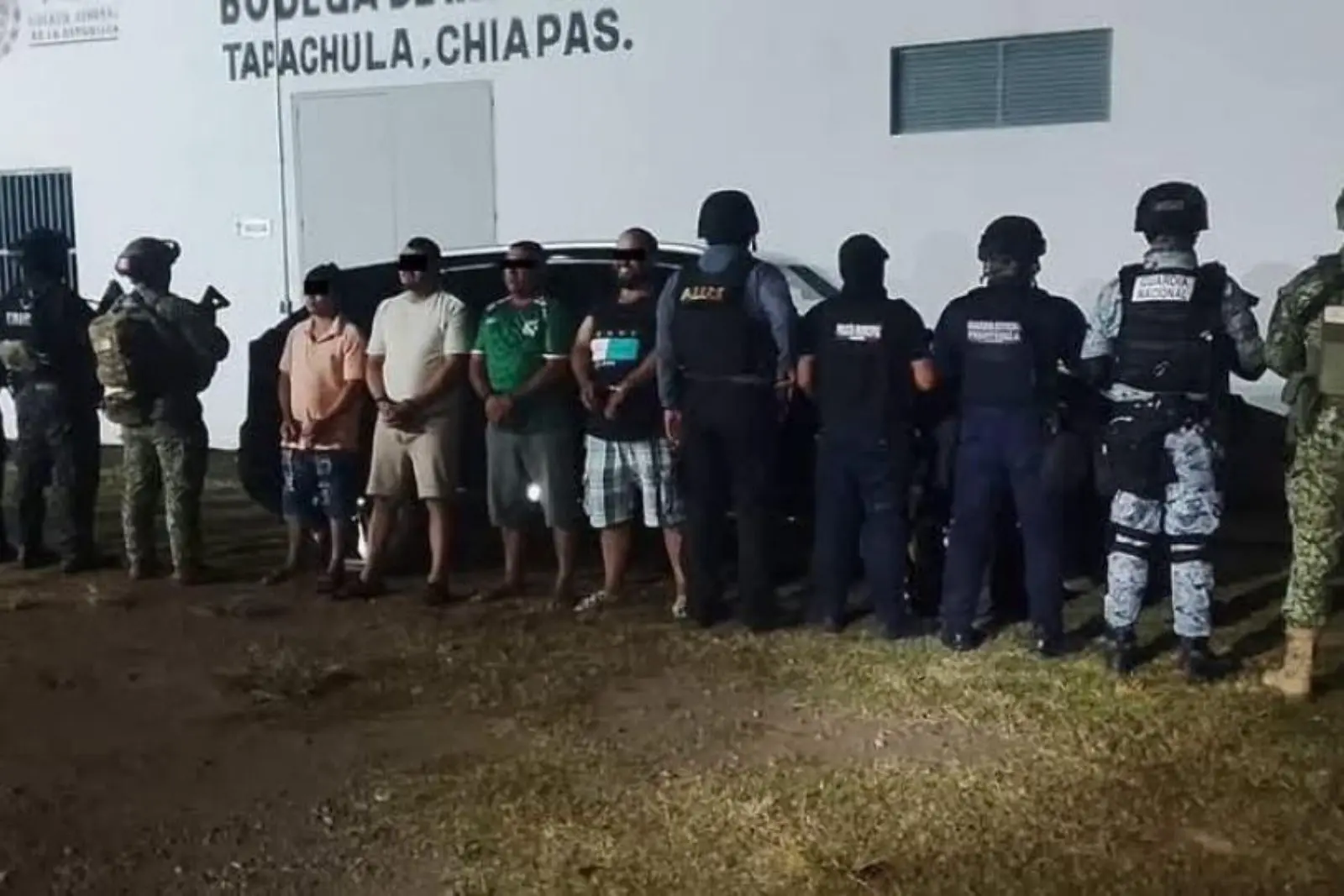 Detienen en Tapachula a cuatro presuntos integrantes de "Los Chapitos"
