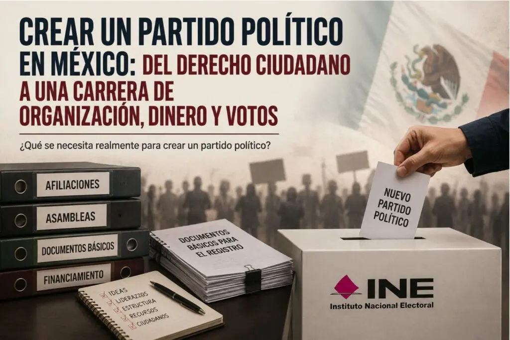 Crear un partido político en México: del derecho ciudadano a una carrera de organización, dinero y votos