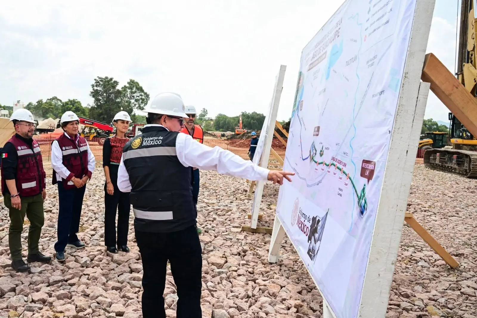 Sheinbaum supervisa planta potabilizadora del Lago de Guadalupe