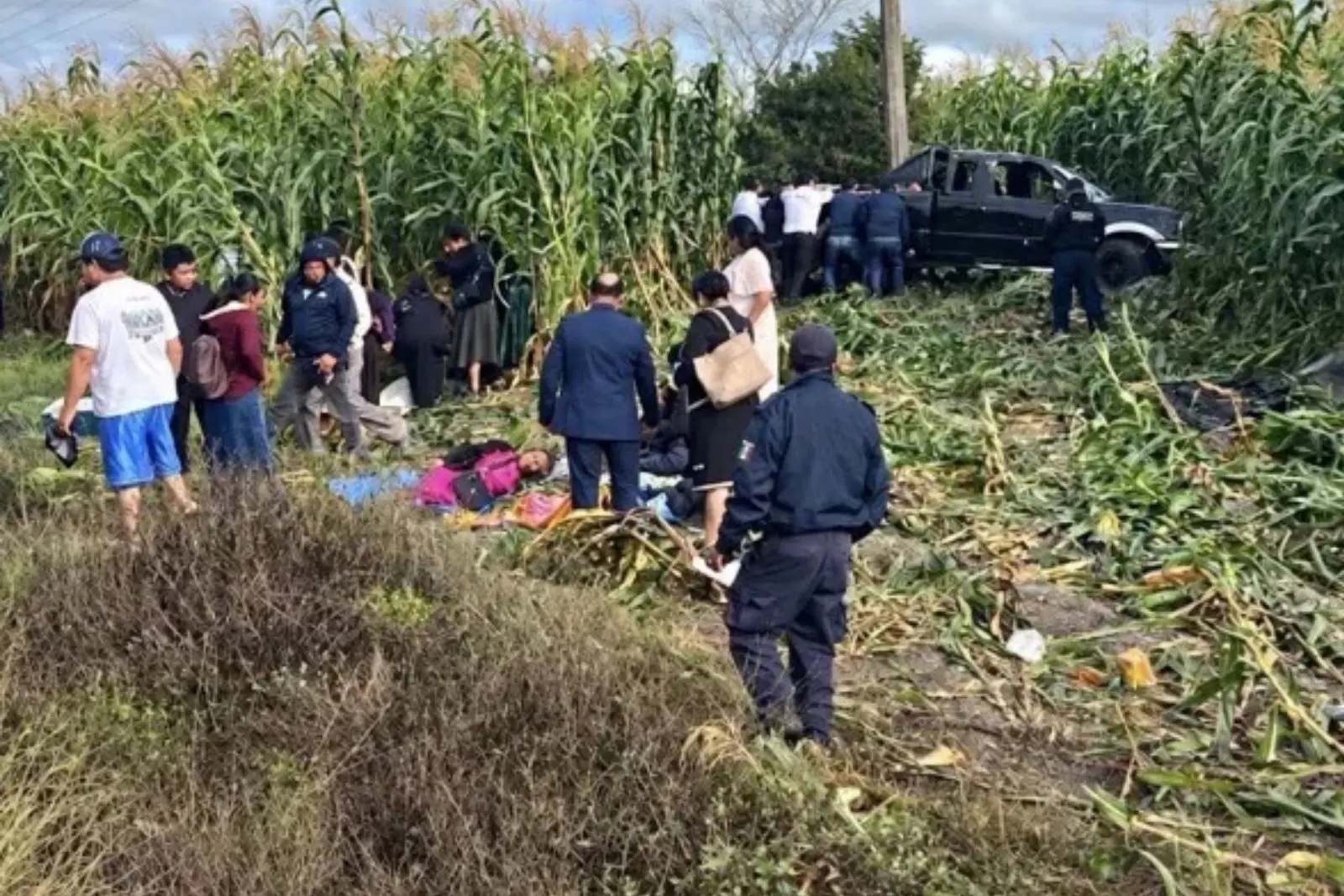 Volcadura en La Trinitaria deja una mujer muerta y tres personas heridas