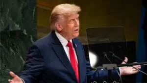 Donald Trump durante su intervención ante la Asamblea General de Naciones Unidas en Nueva York.