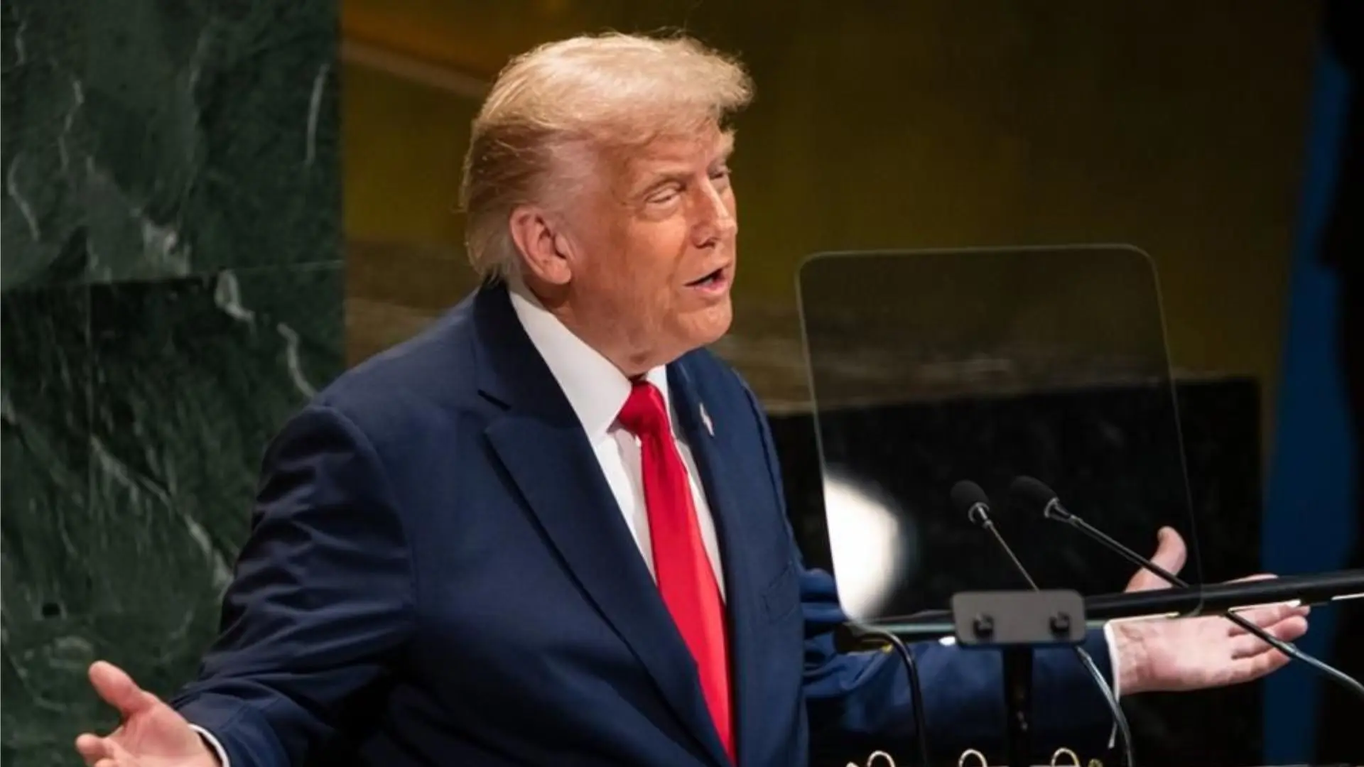 Donald Trump durante su intervención ante la Asamblea General de Naciones Unidas en Nueva York.