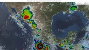 Huracán Polo alcanza categoría 5 frente a las costas del Pacífico mexicano. CONAGUA