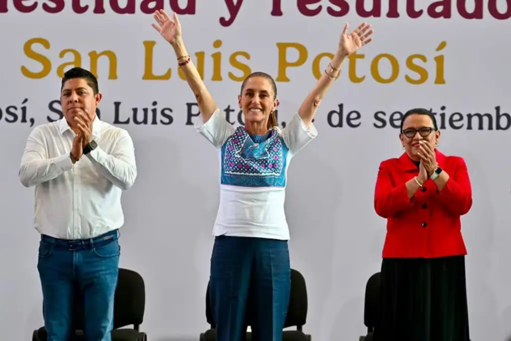Sheinbaum lleva Segundo Informe a San Luis Potosí; refrenda respaldo a la entidad