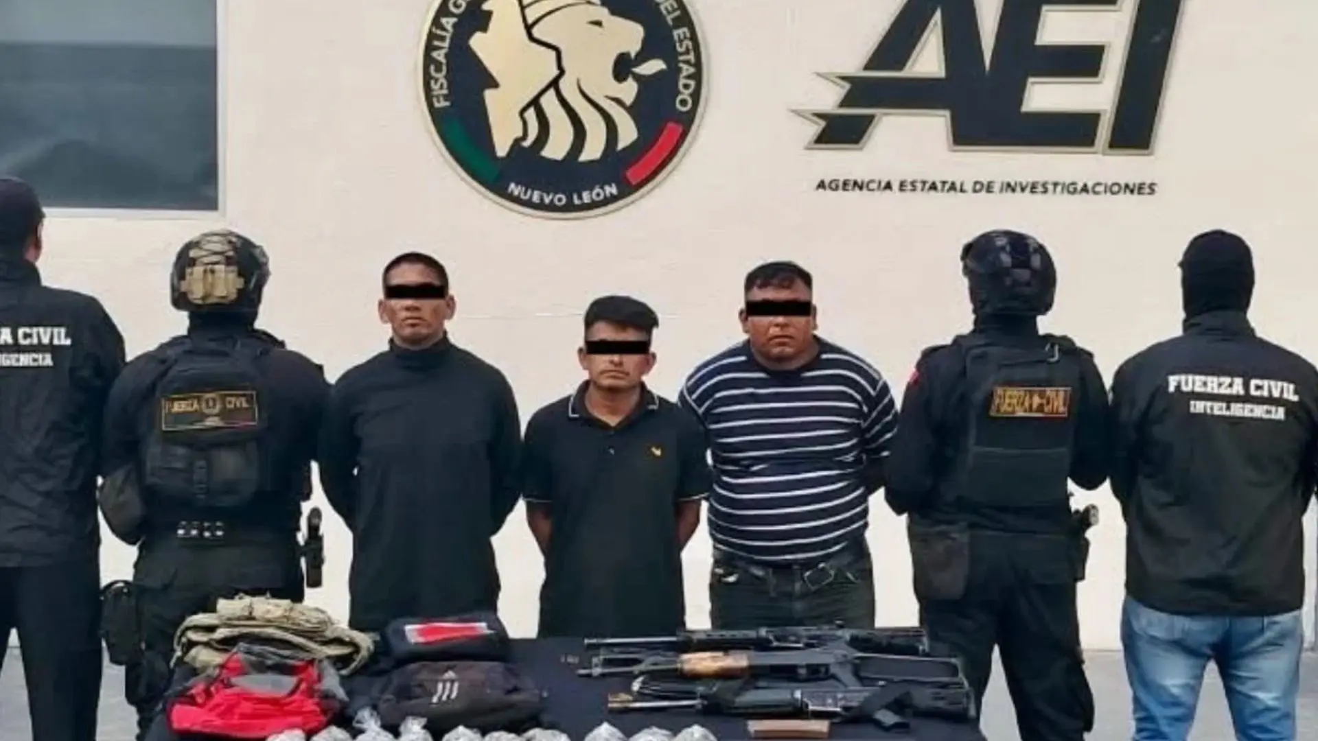 Capturan a tres tras enfrentamiento en General Treviño