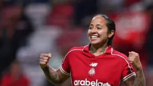 Diablas Rojas del Toluca celebran goleada 6-0 ante Tijuana. Foto tomada de la cuenta de X @TolucaFemenil