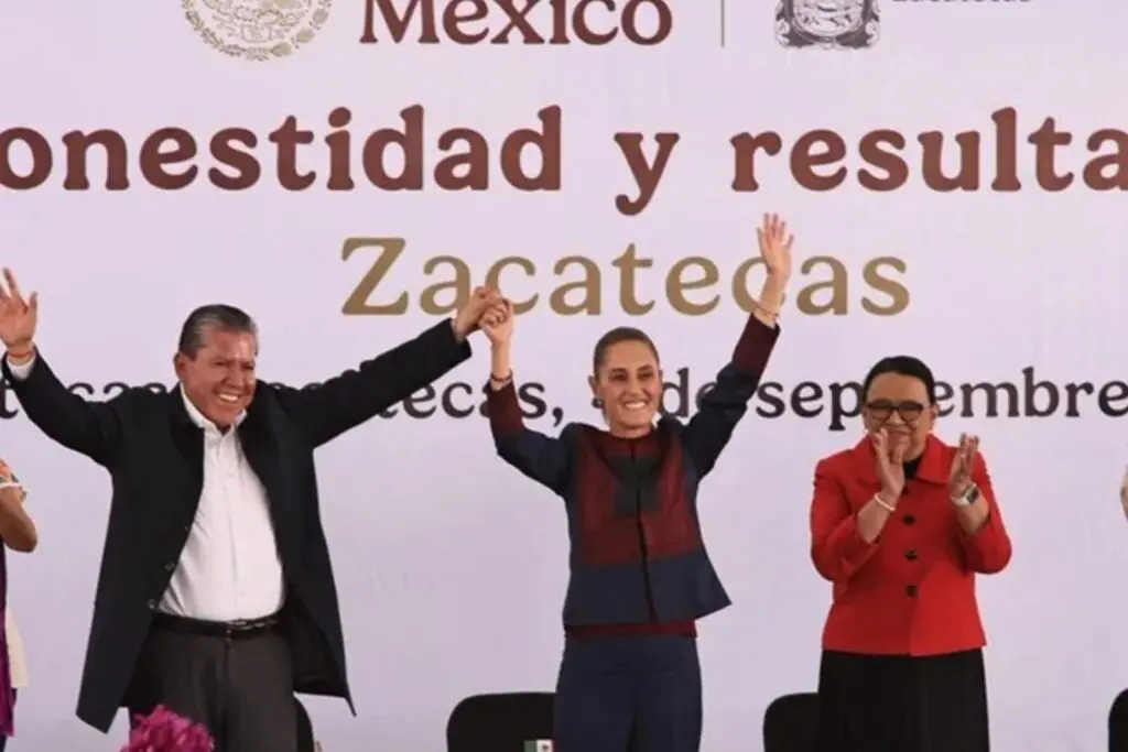 Sheinbaum reconoce reducción de homicidios en Zacatecas durante gira por Segundo Informe